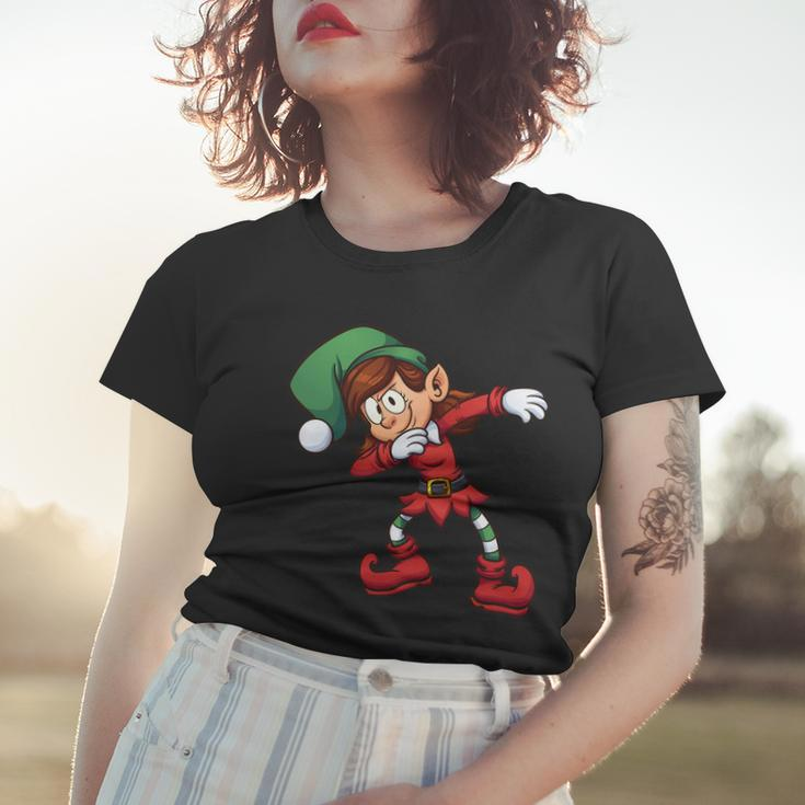 Dabbing Elf Cute Funny Christmas Tshirt Women T-shirt Gifts for Her