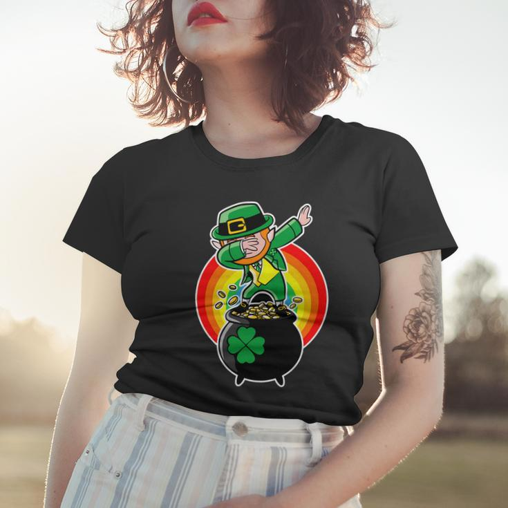 Dabbing Leprechaun Funny Irish Dab St Patricks Day Tshirt Women T-shirt Gifts for Her