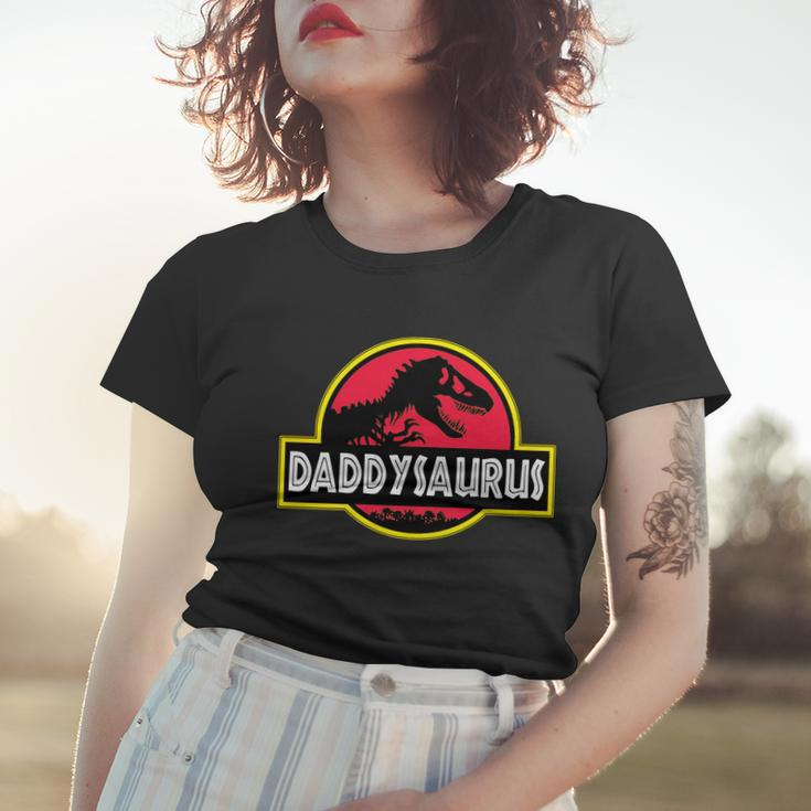 Daddysaurus Funny Daddy Dinosaur Tshirt Women T-shirt Gifts for Her