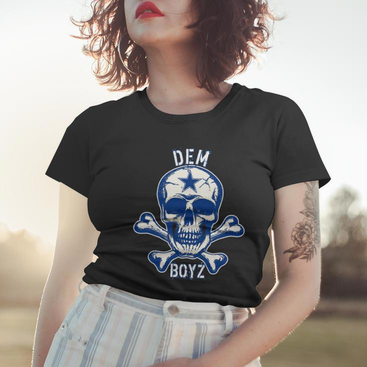 Dem Boyz Dallas Skull Crossbones Star Texas Fan Pride Women T-shirt Gifts for Her