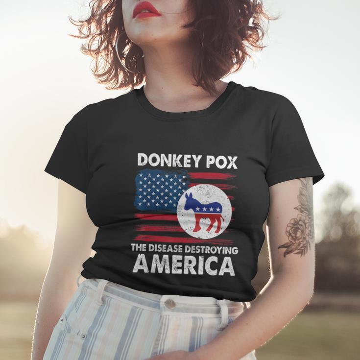 Donkey Pox The Disease Destroying America Anti Biden Women T-shirt Gifts for Her