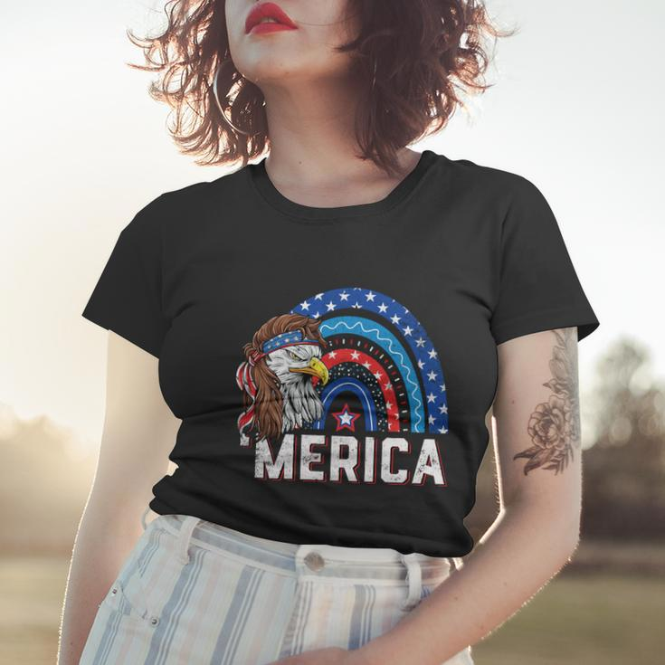 Eagle Mullet 4Th Of July Rainbow Usa American Flag Merica Gift V2 Women T-shirt Gifts for Her