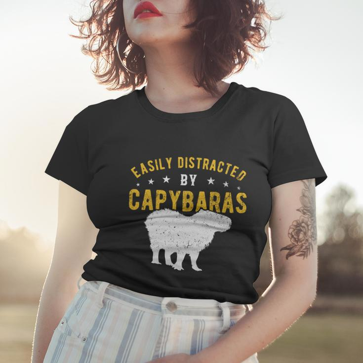 Easily Distracted By Capybaras Gift Women T-shirt Gifts for Her