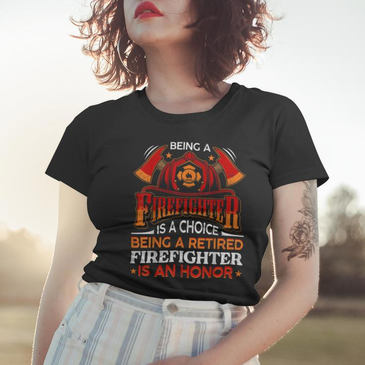 Firefighter Funny Gift Heroic Fireman Gift Idea Retired Firefighter V2 Women T-shirt Gifts for Her