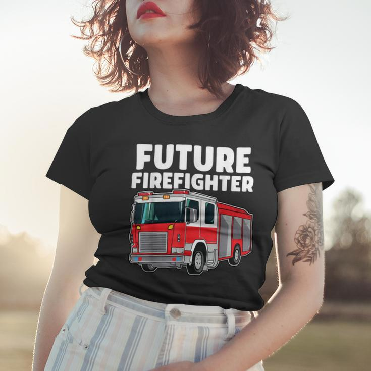 Firefighter Future Firefighter Fire Truck Theme Birthday Boy V2 Women T-shirt Gifts for Her