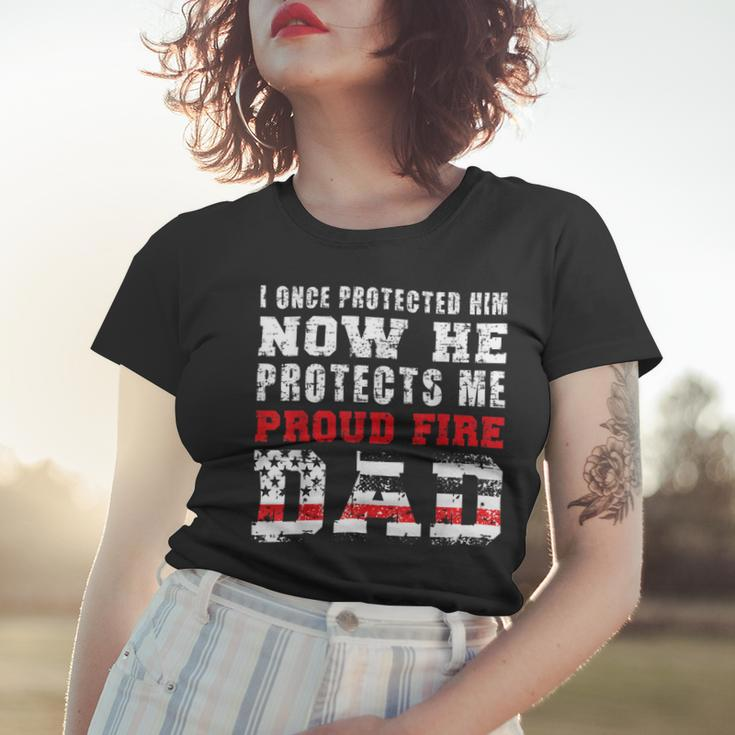 Firefighter Proud Fire Dad Fireman Father Of A Firefighter Dad V2 Women T-shirt Gifts for Her