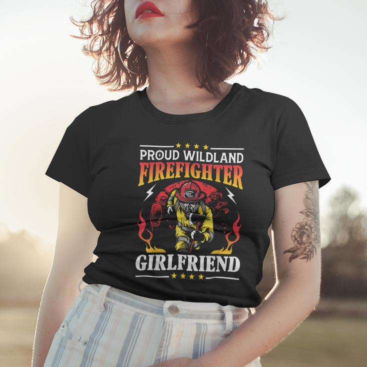 Firefighter Proud Wildland Firefighter Girlfriend Gift Women T-shirt Gifts for Her