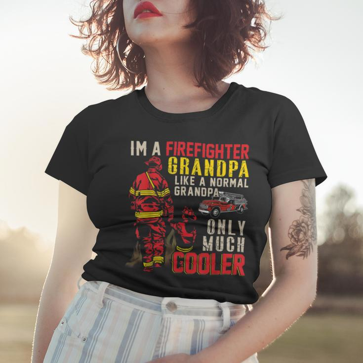 Firefighter Vintage Im A Firefighter Grandpa Definition Much Cooler Women T-shirt Gifts for Her
