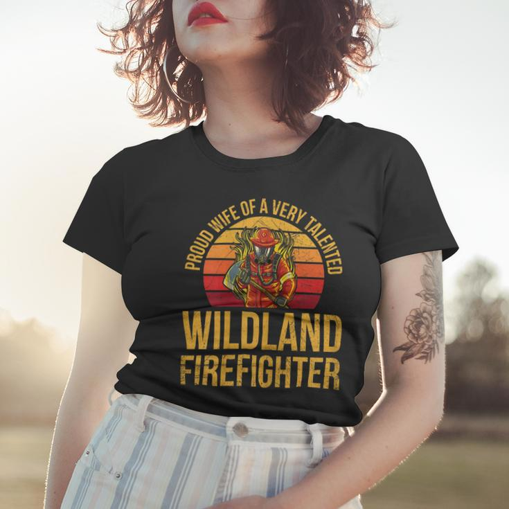 Firefighter Wildland Firefighting Design For A Wife Of A Firefighter V3 Women T-shirt Gifts for Her