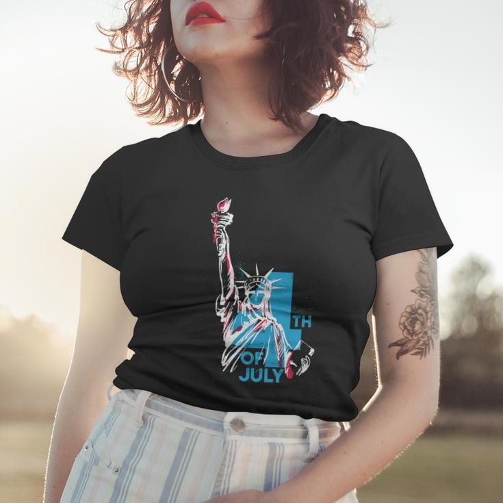 Fourth Of July Statue Of Liberty Women T-shirt Gifts for Her