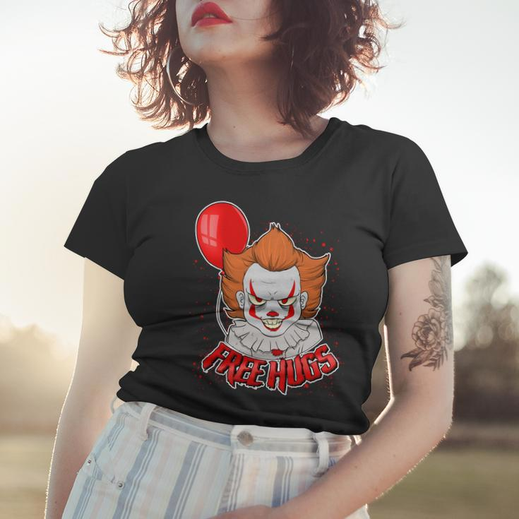 Free Hugs Scary Clown Funny Women T-shirt Gifts for Her