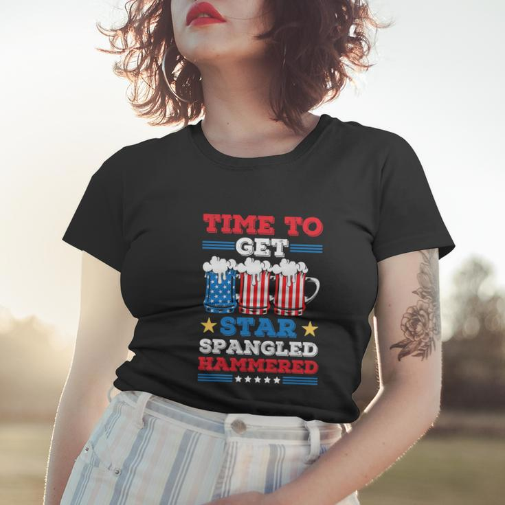 Funny 4Th Of July Time To Get Star Spangled Hammered Women T-shirt Gifts for Her