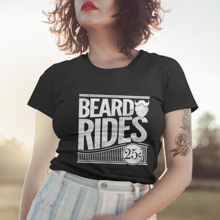 Funny Mens Beard Rides Gift Funny Vintage Distressed Mens Beard Gift Women T-shirt Gifts for Her