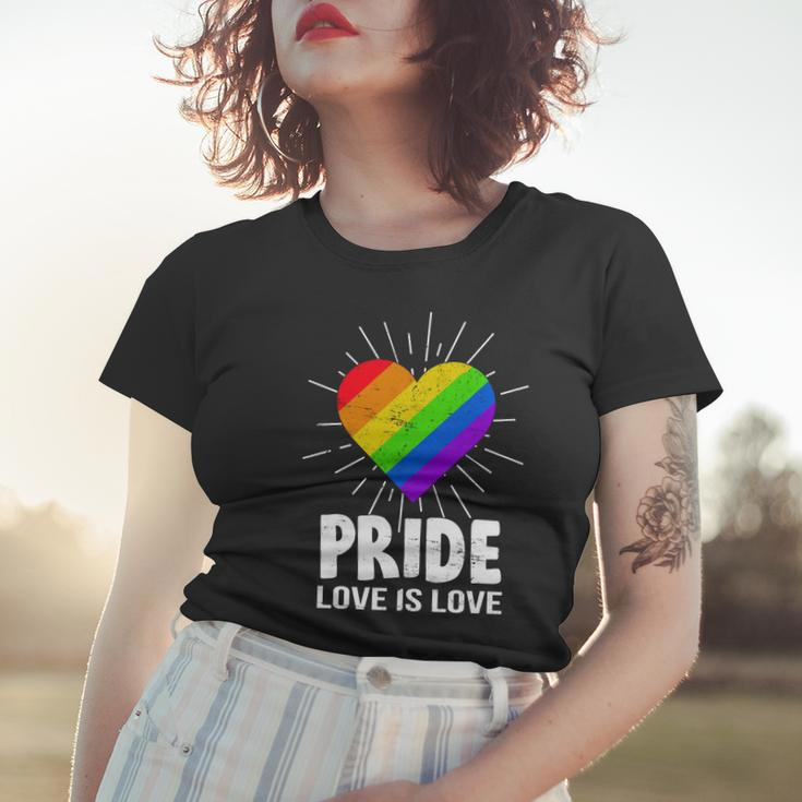 Gay Pride Love Is Love Lgbt Women T-shirt Gifts for Her