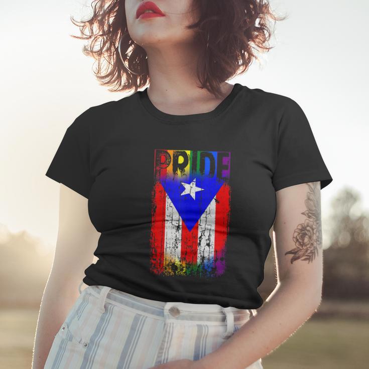 Gay Bear Cat Leather Pride Flag Colors Distressed Long Sleeve T-Shirt T- Shirt