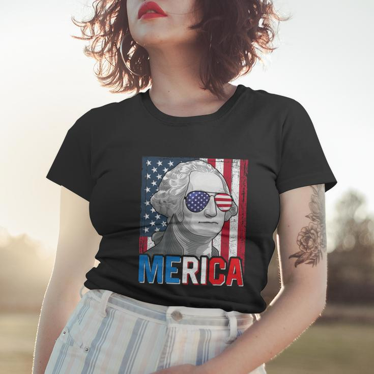 George Washington 4Th Of July Merica Men Women American Flag Women T-shirt Gifts for Her