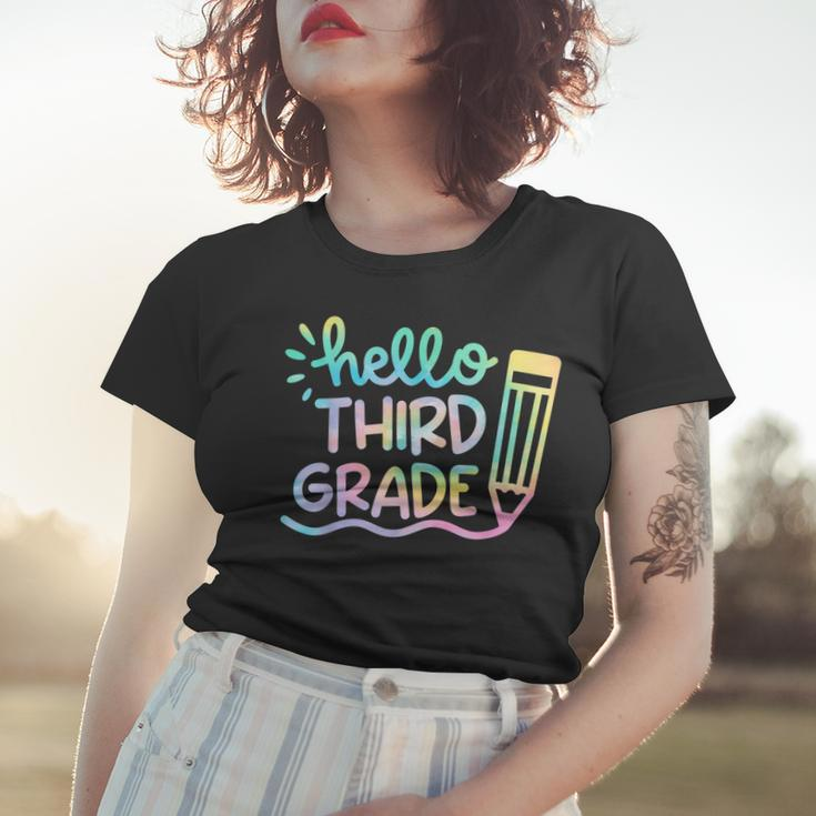 Hello 3Rd Grade Tie Dye Teachers Kids Back To School Funny Women T-shirt Gifts for Her