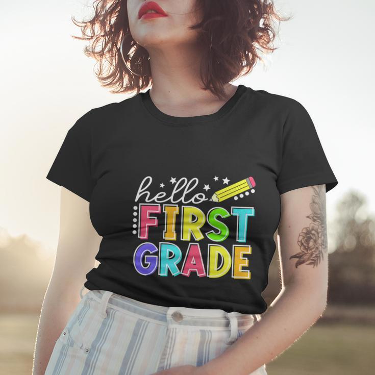 Hello First Grade Team 1St Grade Back To School Teacher Women T-shirt Gifts for Her