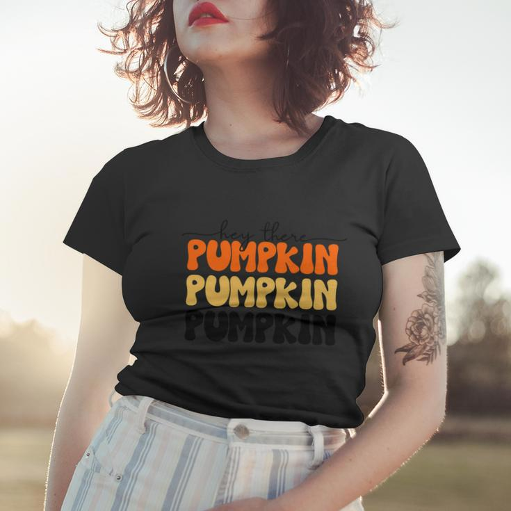Hey There Pumpkin Fall Holiday Season Funny Turkey Day Graphic Design Printed Casual Daily Basic Women T-shirt Gifts for Her