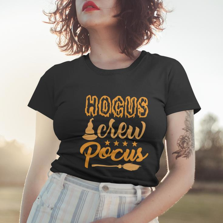 Hocus Crew Pocus Halloween Quote Women T-shirt Gifts for Her