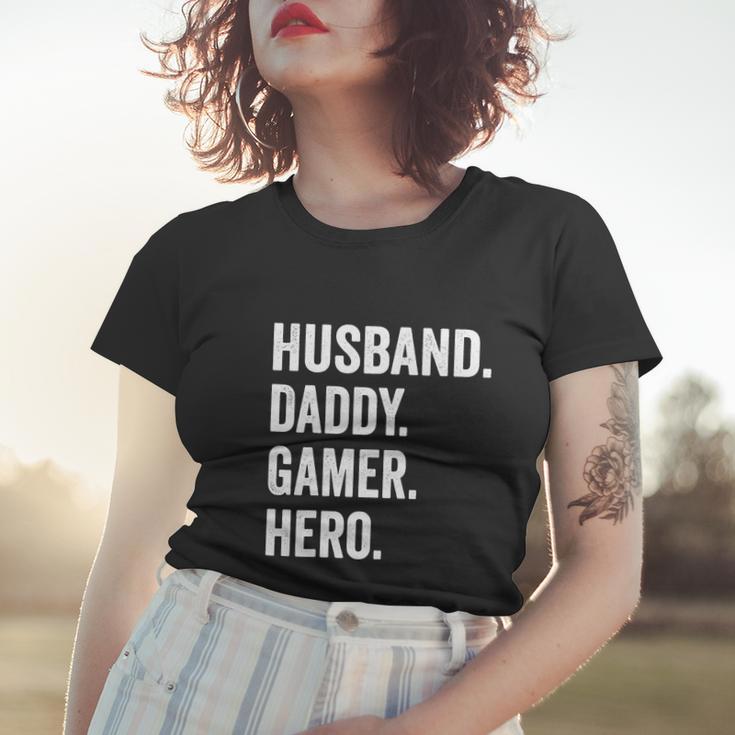 Husband Dad Father Gamer Funny Gaming Women T-shirt Gifts for Her