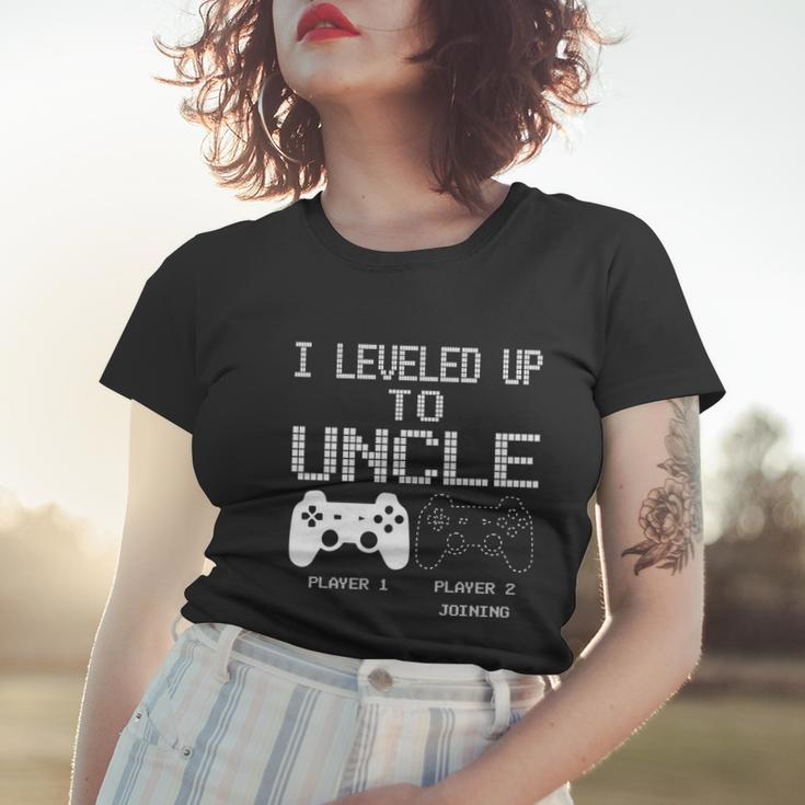 I Leveled Up To Uncle New Uncle Gaming Funny Tshirt Women T-shirt Gifts for Her