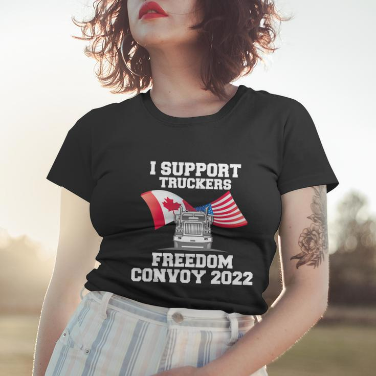 I Support Truckers Freedom Convoy 2022 Trucker Gift Design Tshirt Women T-shirt Gifts for Her