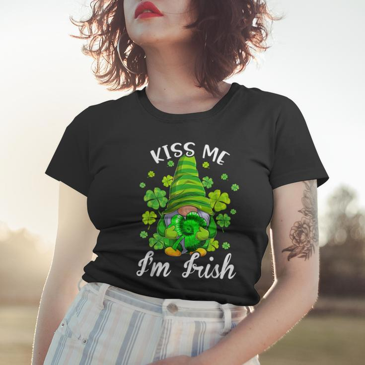 Kiss Me Im Irish Tie Dye Gnome St Patricks Day Women T-shirt Gifts for Her