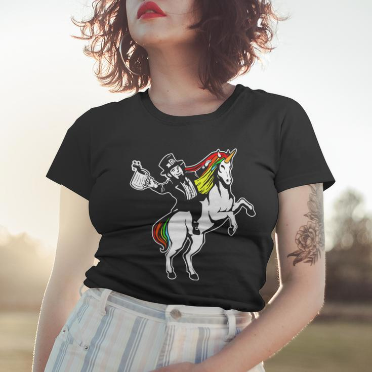 Leprechaun Unicorn St Patricks Day Tshirt Women T-shirt Gifts for Her