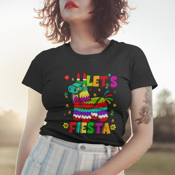 Lets Fiesta Cinco De Mayo Mexican Party Mexico Donkey Pinata Women T-shirt Gifts for Her