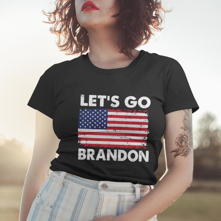 Lets Go Brandon Lets Go Brandon Flag Tshirt Women T-shirt Gifts for Her