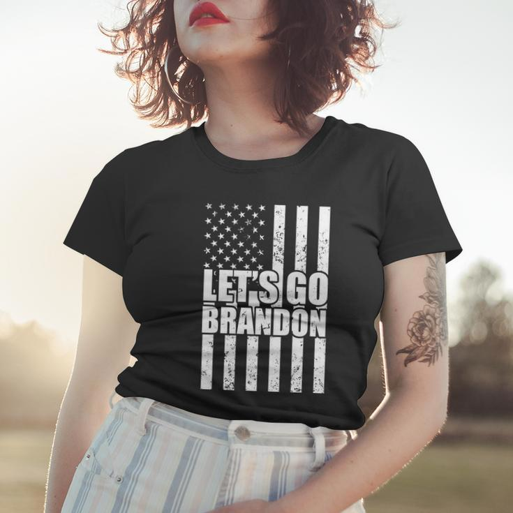 Lets Go Brandon Vintage American Flag Tshirt Women T-shirt Gifts for Her