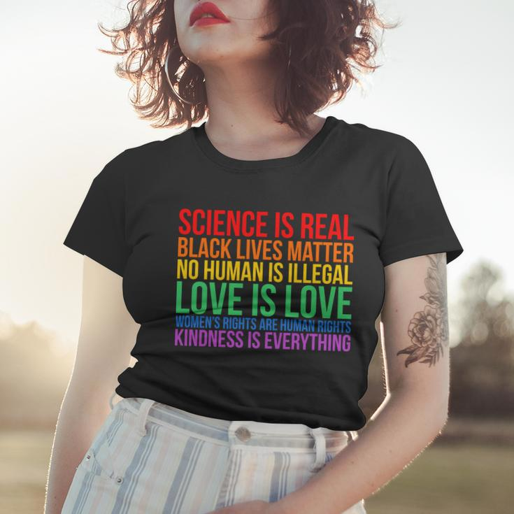 Love Kindness Science Black Lives Lgbt Equality Tshirt Women T-shirt Gifts for Her