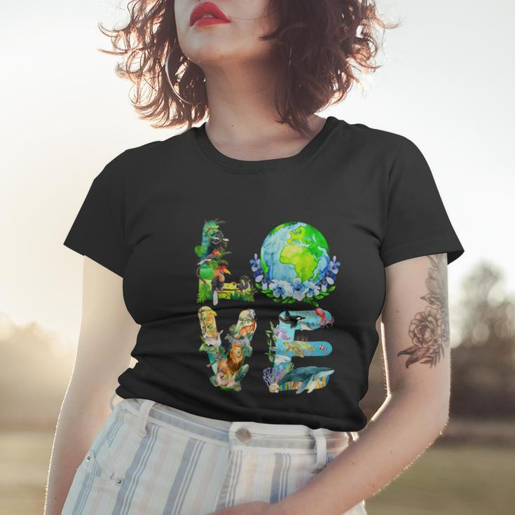 Love World Earth Day 2022 Planet Environmental Animal Tshirt Women T-shirt Gifts for Her