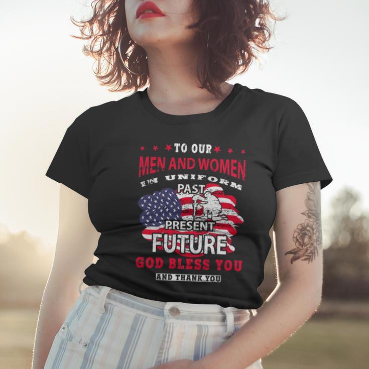 Men And Women In Uniform VeteransShirt Design Women T-shirt Gifts for Her