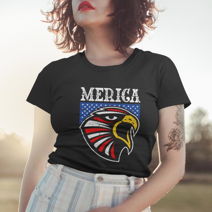 Merica 4Th Of July American Flag Bald Eagle Mullet 4Th July Gift Women T-shirt Gifts for Her