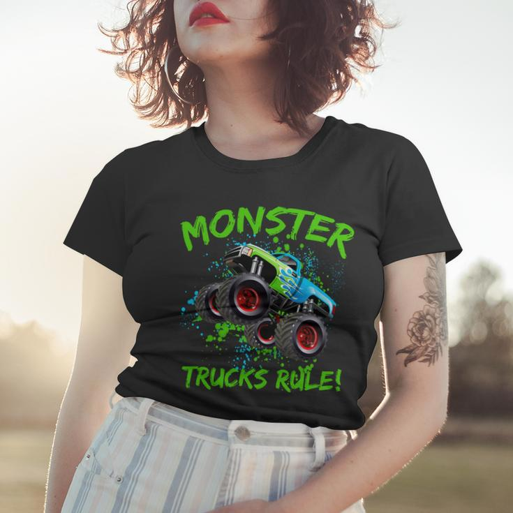 Monster Trucks Rule Tshirt Women T-shirt Gifts for Her