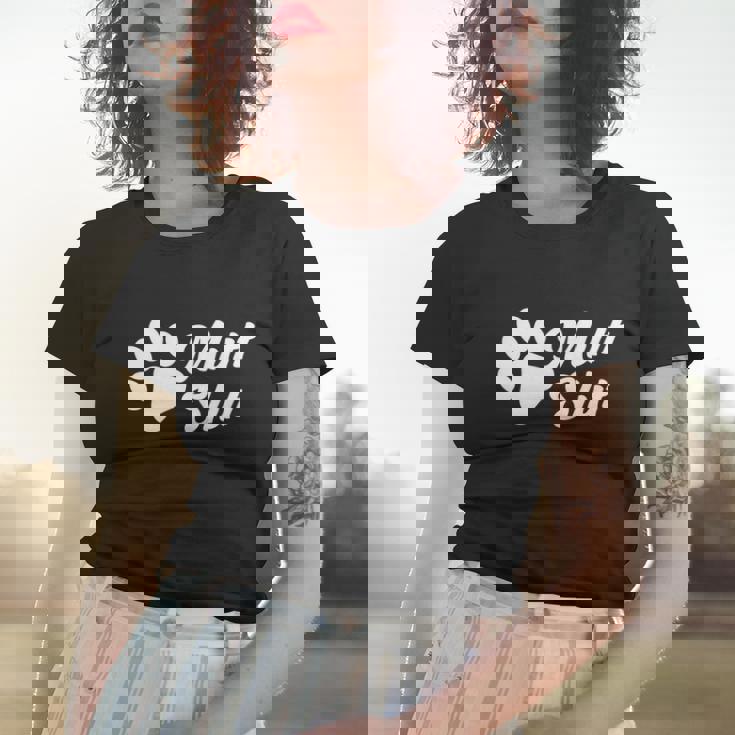 Mutt Slut Funny Adopt A Dog Gift Funny Animal Rescue Dog Paw Gift Tshirt Women T-shirt Gifts for Her