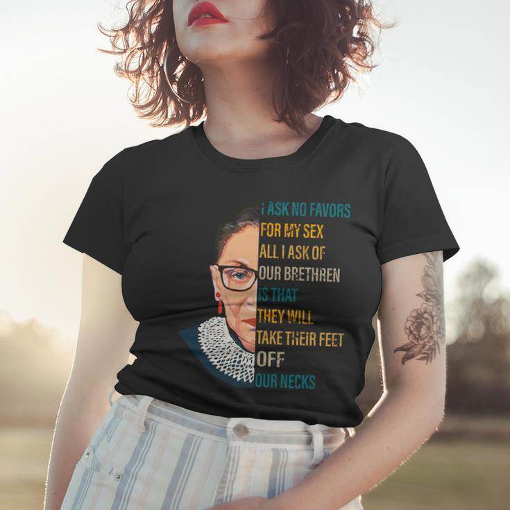 Notorious Rbg Ask No Favors Quote Tshirt Women T-shirt Gifts for Her