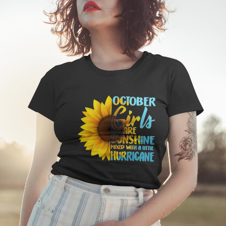 October Girls Sunflower Tshirt Women T-shirt Gifts for Her