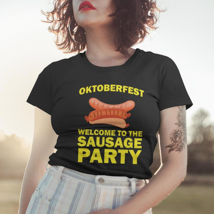 Oktoberfest Welcome To The Sausage Party Women T-shirt Gifts for Her