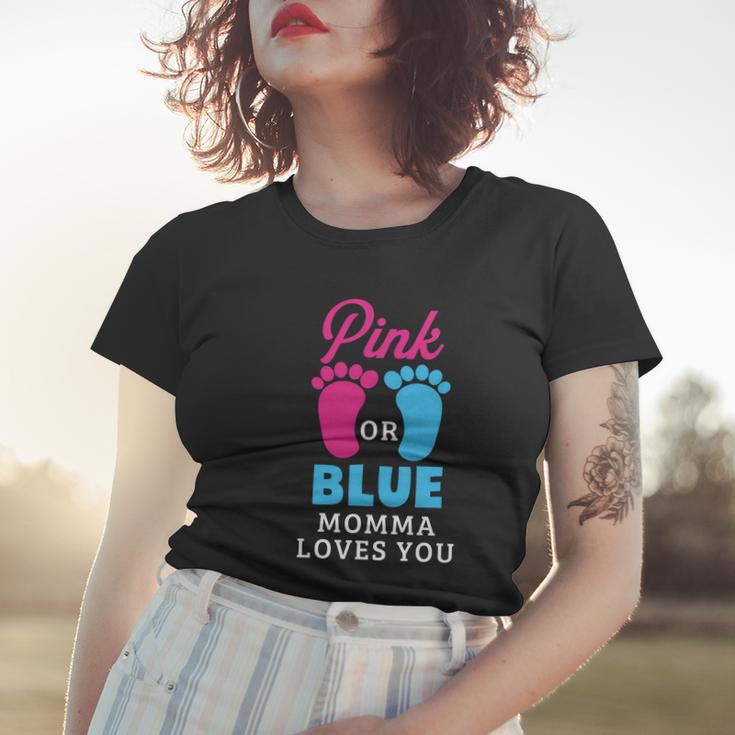 Pink Or Blue Pa Loves You Gender Reveal Meaningful Gift Women T-shirt Gifts for Her