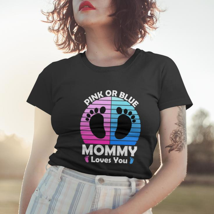 Pregnancy Announcet Mom 2021 Pink Or Blue Mommy Loves You Cool Gift Women T-shirt Gifts for Her
