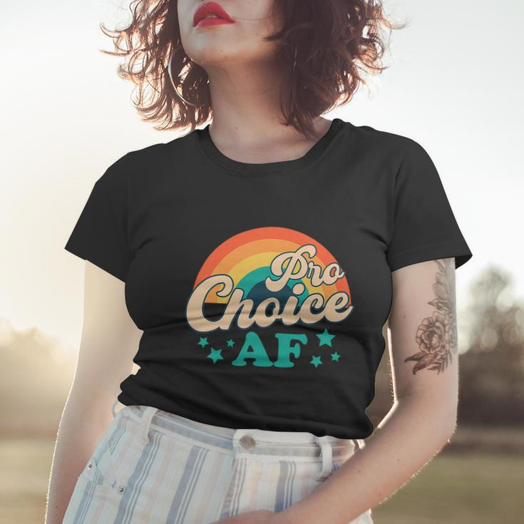 Pro Choice Af Reproductive Rights Rainbow Vintage Women T-shirt Gifts for Her