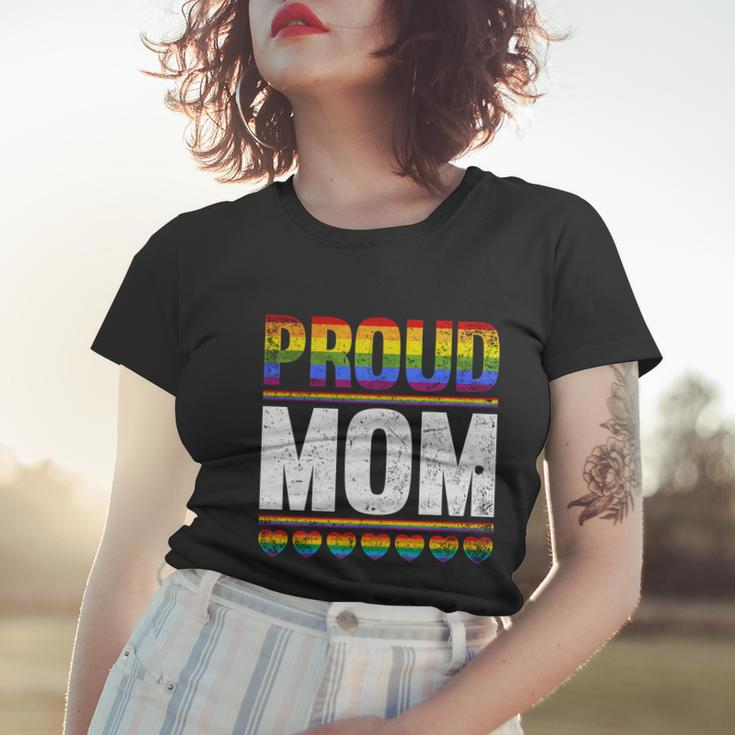 Proud Lesbian Mom Queer Mothers Day Gift Rainbow Flag Lgbt Gift Women T-shirt Gifts for Her