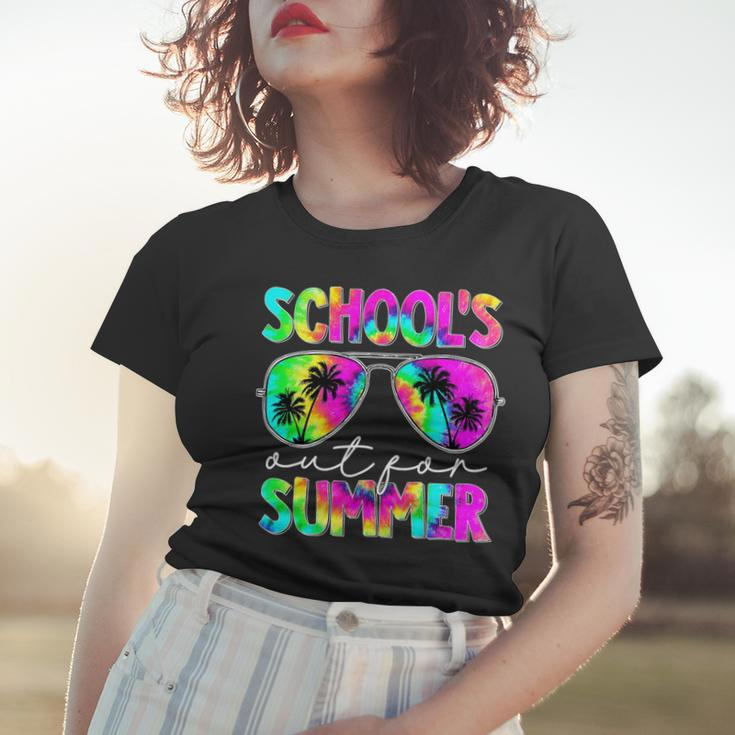 Retro Last Day School Schools Out For Summer Teacher Tie Dye V2 Women T-shirt Gifts for Her
