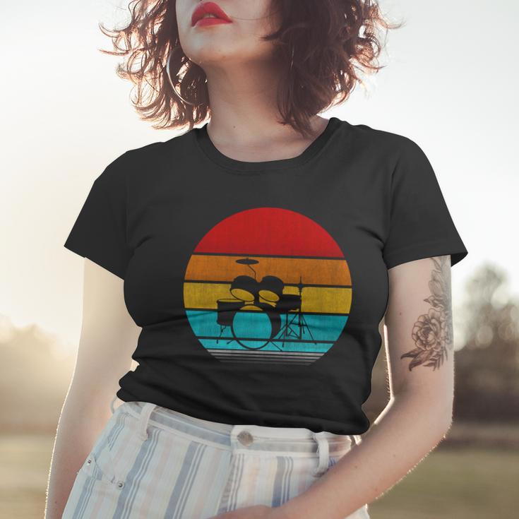 Retro Vintage Drum Women T-shirt Gifts for Her