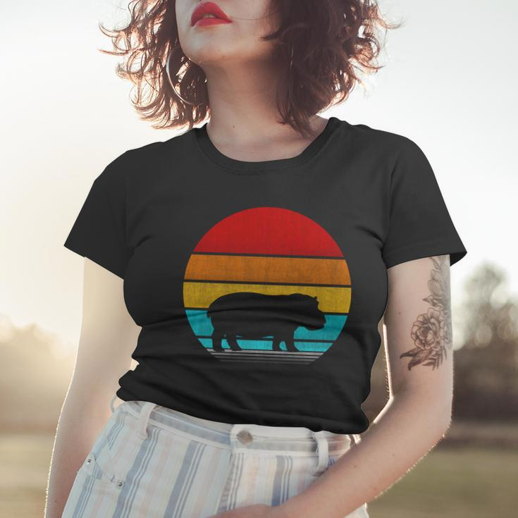 Retro Vintage Hippopotamus Women T-shirt Gifts for Her