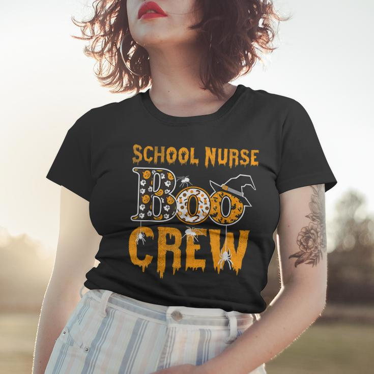 School Nurse Teacher Boo Crew Halloween School Nurse Teacher Women T-shirt Gifts for Her