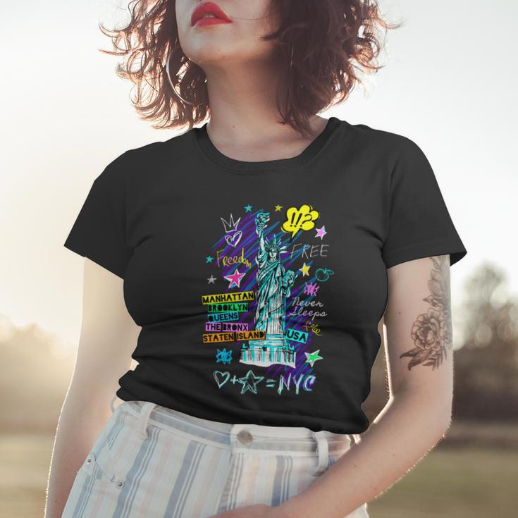 Statue Of Liberty Cities Of New York Women T-shirt Gifts for Her